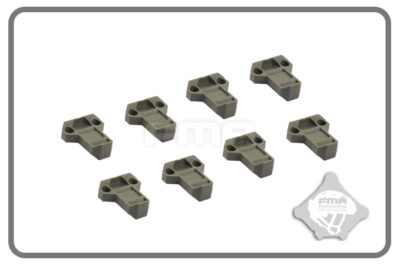 FMA Enlarged Magazine Pouch Pull Tabs, 8 pcs - Green