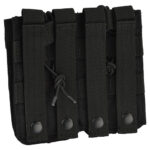 Double Open-Top M4 Mag Pouch MOLLE Black - obrazek 2