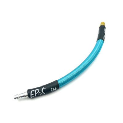 EPeS IGL HPA S a F Braided Hose, 20 cm, QD Foster  plus  1/8 NPT - Ocean Blue