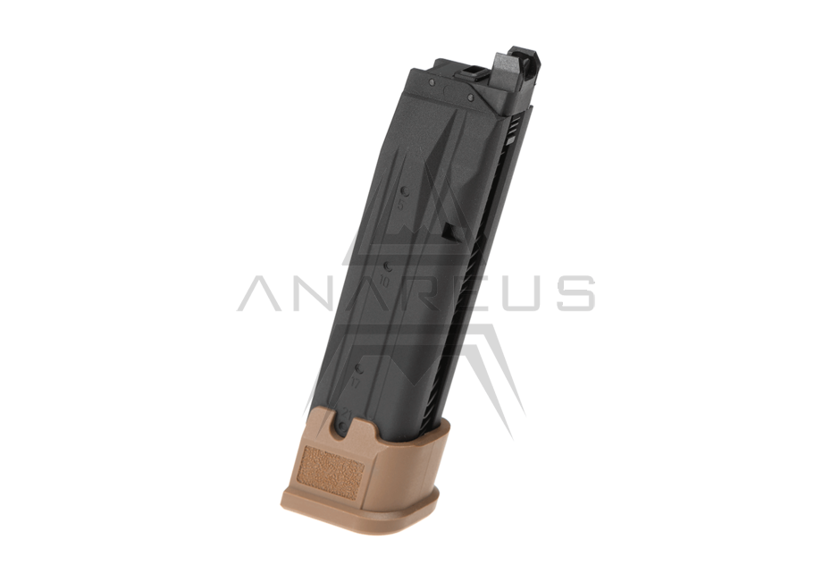 SIG AIR P320 M17 / M18 GBB Extended Magazine, 25 BBs - Tan OD-A-SIGAIR05-TAN asgbox.pl SIG AIR P320 M17 / M18 GBB Extended Magazine, 25 BBs - Tan