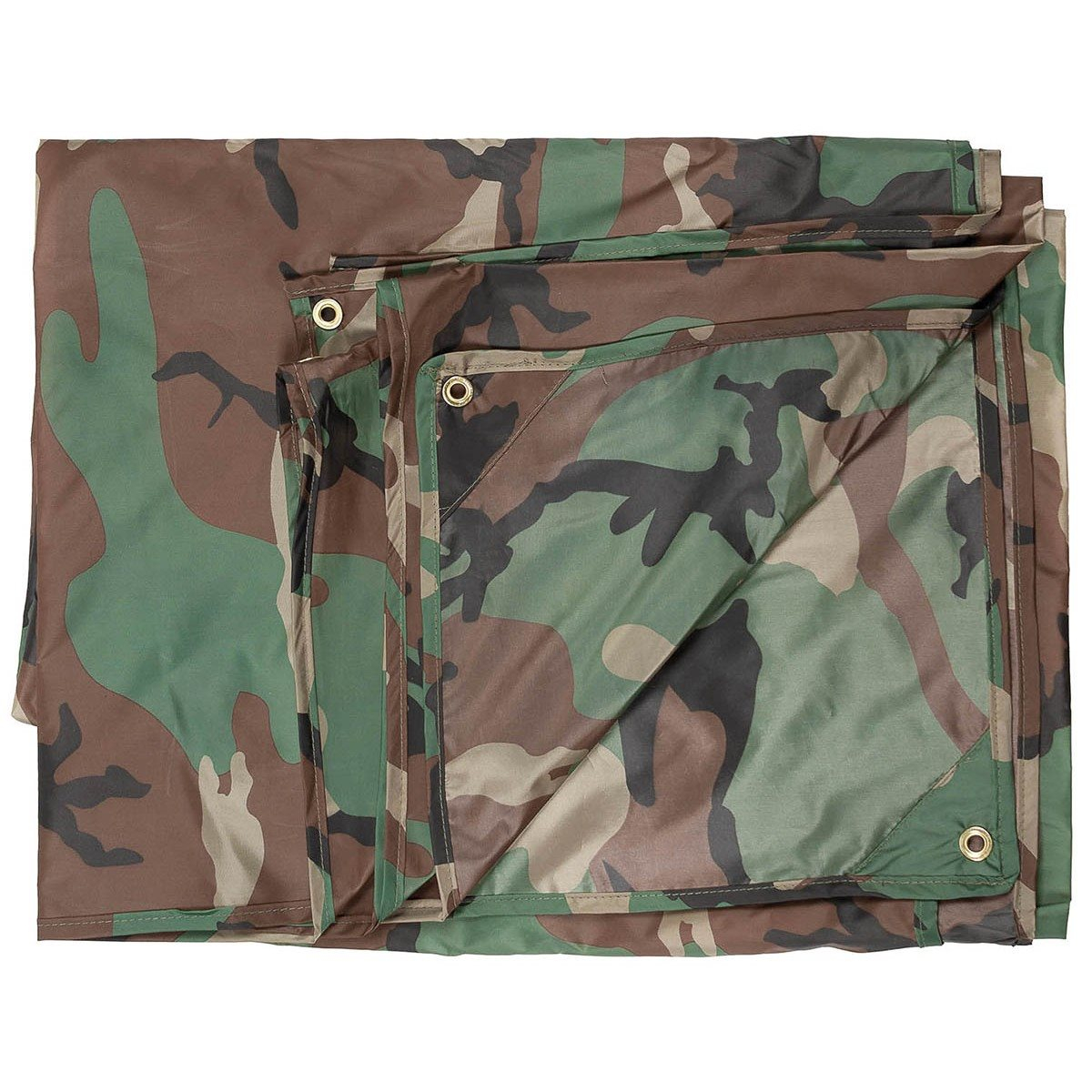 Lightweight Waterproof Tarp 3x3 m - Woodland OD-A-MFH0016-WD asgbox.pl Lightweight Waterproof Tarp 3x3 m - Woodland