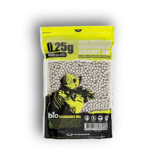 6mm 0,25g Biodegradable Airsoft BBs (4000 rounds, Bag)