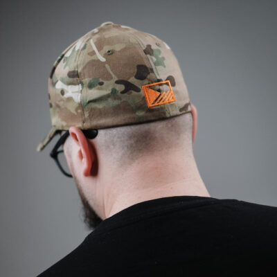 Alternative view of FLEXFIT Cap ANAREUS Spider logo orange - Multicam(R)