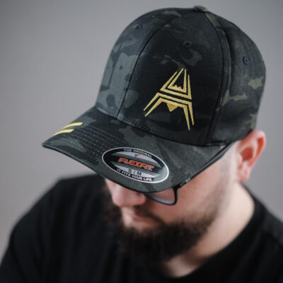 FLEXFIT Cap ANAREUS Spider logo yellow - Multicam BLACK(R)
