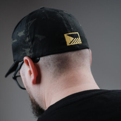 Alternative view of FLEXFIT Cap ANAREUS Spider logo yellow - Multicam BLACK(R)