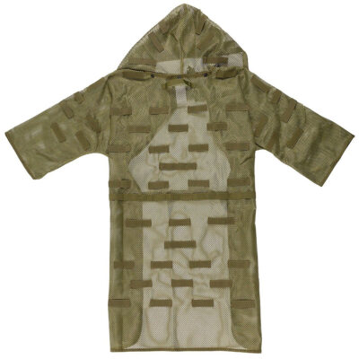 Alternative view of Camouflage mesh cloak with eyelet and hood Olive Drab