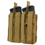 Double Open-Top M4 Mag Pouch MOLLE COYOTE - obrazek 2