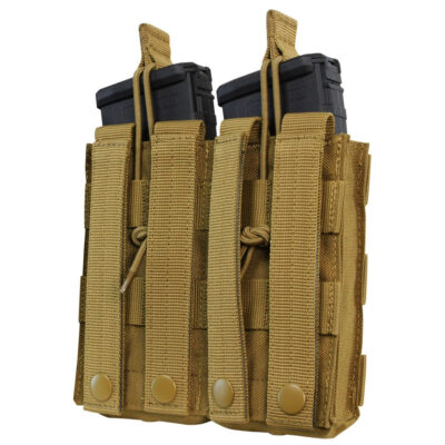 Alternative view of Double Open-Top M4 Mag Pouch MOLLE COYOTE