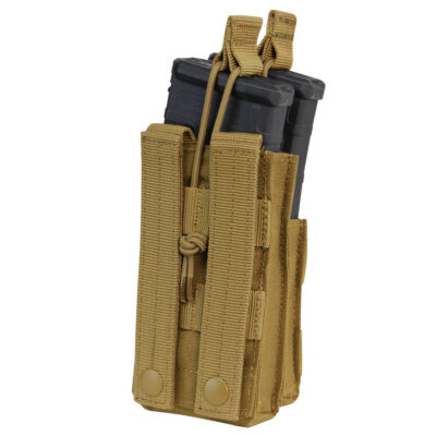 Alternative view of Single 2xM4/2xM16 Open-Top Stacker Mag Pouch COYOTE