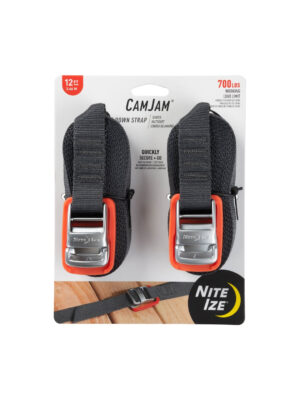NITE IZE CAMJAM(R) TIE DOWN STRAPS 12ft (3.65 m), 2 Pcs – Red
