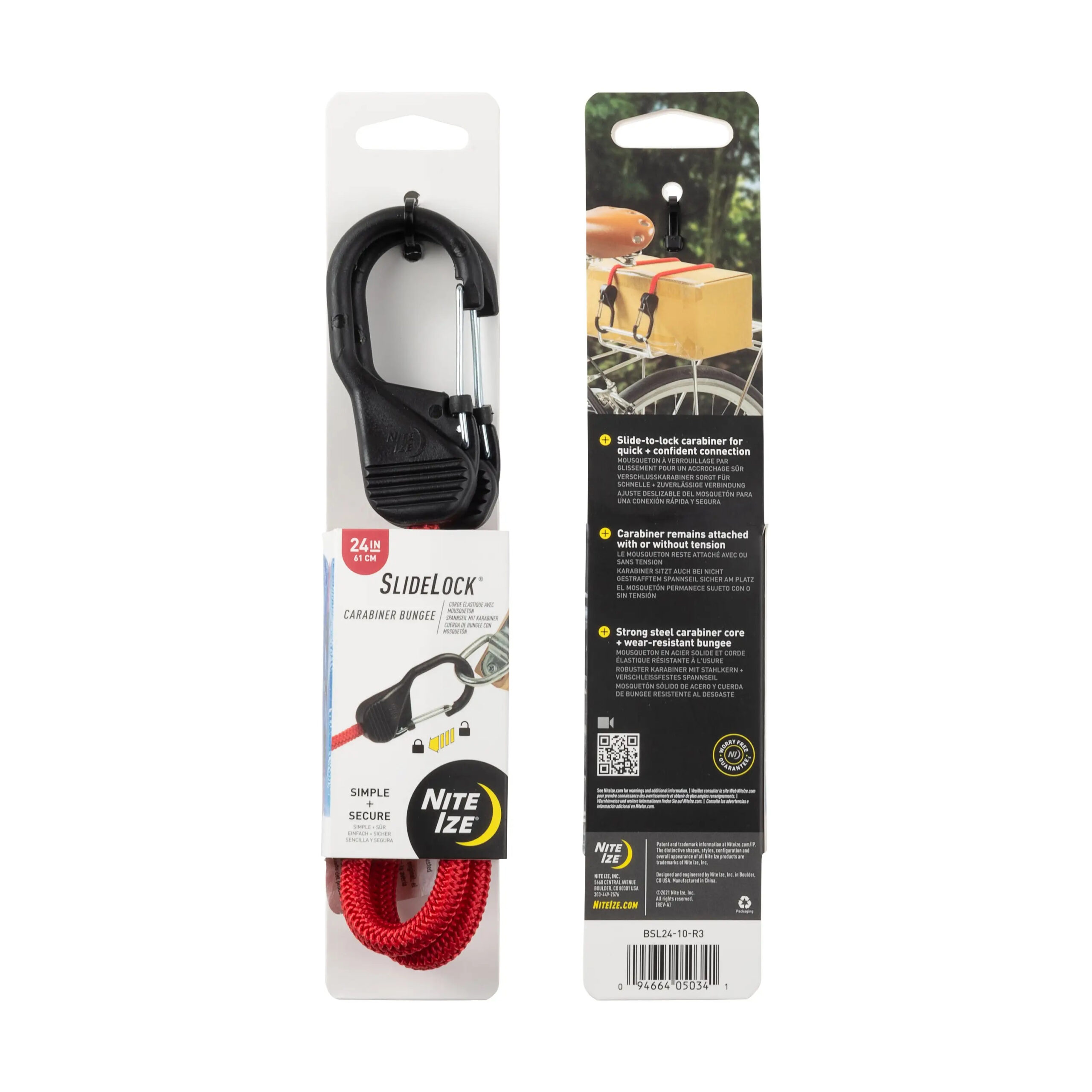 SlideLock(R) Carabiner Bungee - red OD-A-BSL24-10-R3 asgbox.pl SlideLock(R) Carabiner Bungee - red