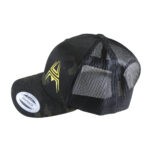 Retro Trucker Cap ANAREUS Spider logo yellow - Multicam BLACK(R) - obrazek 3