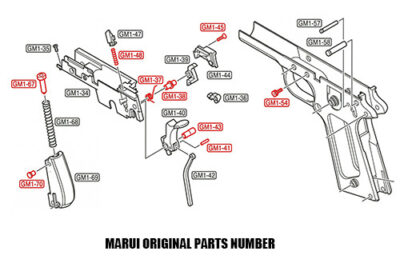 Chassis Internal Parts For MARUI M1911A1/MEU/M45A1/S70/Detonics - obrazek 4