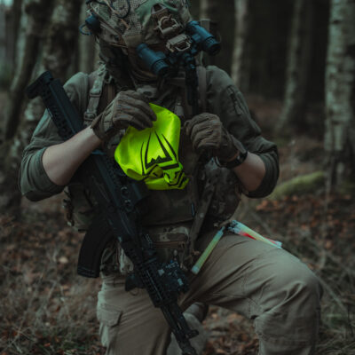 Alternative view of ANAREUS dead rag with velcro - yellow