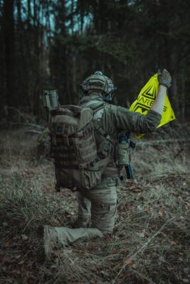 ANAREUS dead rag with velcro - yellow - obrazek 3