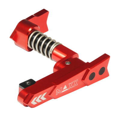 Alternative view of CNC Aluminum Advanced Magazine Release Style A for M4/M16 - Red