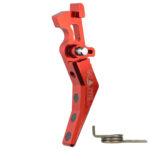 CNC Aluminum Advanced Trigger (Style B) (Red) for M16 AEG Series