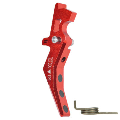 Alternative view of CNC Aluminum Advanced Trigger (Style B) (Red) for M16 AEG Series