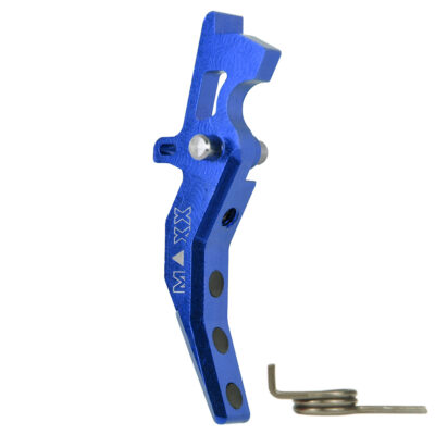 Alternative view of CNC Aluminum Advanced Trigger (Style C) (Blue) for M16 AEG Series