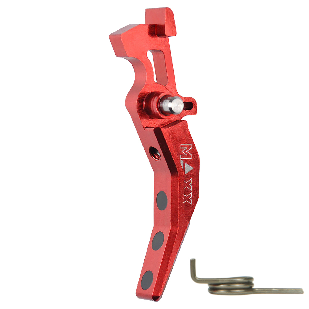 CNC Aluminum Advanced Trigger (Style C) (Red) for M16 AEG Series OD-A-MX-TRG001SCR asgbox.pl CNC Aluminum Advanced Trigger (Style C) (Red) for M16 AEG Series
