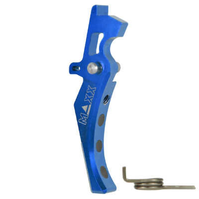 Alternative view of CNC Aluminum Advanced Trigger (Style D) (Blue) for M16 AEG Series