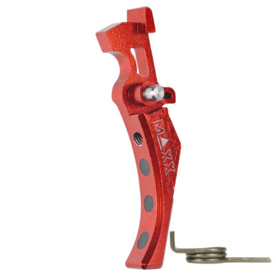 CNC Aluminum Advanced Trigger (Style D) (Red) for M16 AEG Series