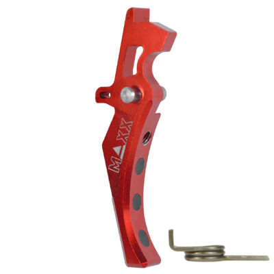Alternative view of CNC Aluminum Advanced Trigger (Style D) (Red) for M16 AEG Series