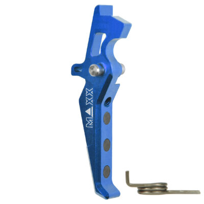 Alternative view of CNC Aluminum Advanced Trigger (Style E) (Blue) for M16 AEG Series
