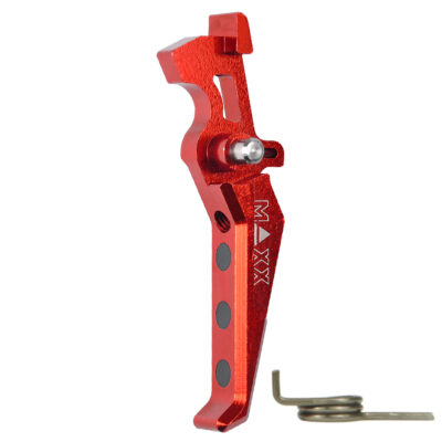 CNC Aluminum Advanced Trigger (Style E) (Red) for M16 AEG Series