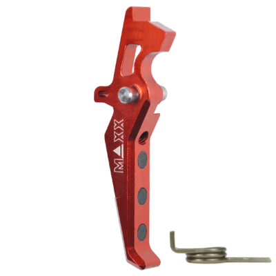 Alternative view of CNC Aluminum Advanced Trigger (Style E) (Red) for M16 AEG Series