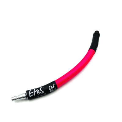 EPeS IGL HPA S a F Braided Hose, 20 cm, QD Foster  plus  1/8 NPT - Neon Pink