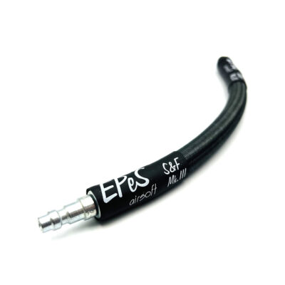Alternative view of EPeS IGL HPA S a F Braided Hose, 20 cm, QD Foster  plus  1/8 NPT - Steel Gray