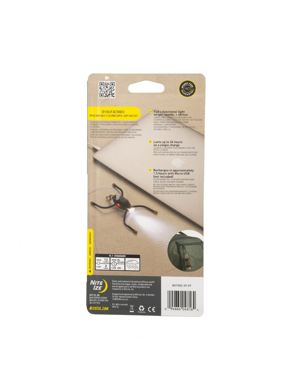 Rechargeable Microlight Nite Ize BugLit(R) - Coyote Black OD-A-BGTR02-29-R7 asgbox.pl Rechargeable Microlight Nite Ize BugLit(R) - Coyote Black - obrazek 3