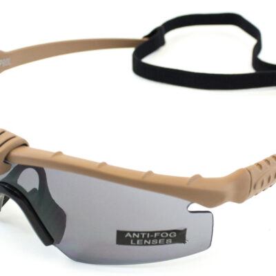 NUPROL Safety Glasses BATTLE PRO'S, Smoked Lens - Tan
