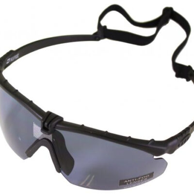 NUPROL Safety Glasses BATTLE PRO'S (with Insert), Smoked Lens - Black