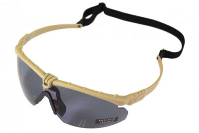 NUPROL Safety Glasses BATTLE PRO'S (with Insert), Smoked Lens - Tan