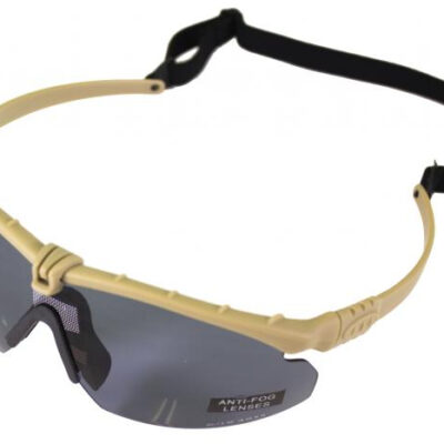 NUPROL Safety Glasses BATTLE PRO'S (with Insert), Smoked Lens - Tan