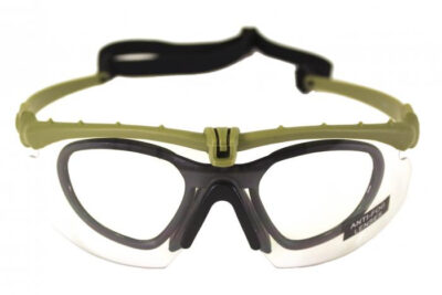 NUPROL Safety Glasses BATTLE PRO'S (with Insert), Smoked Lens - Green - obrazek 2