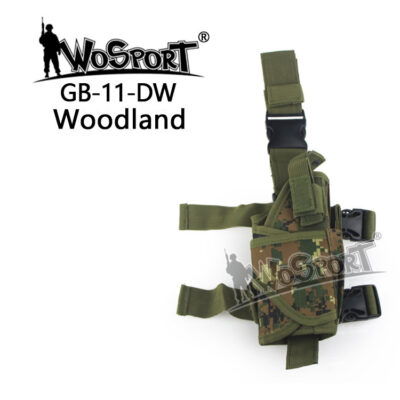 WST Universal Leg Holster TORNADO, Right-Handed - Digital Woodland