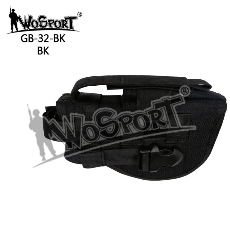 WST Universal MOLLE Pistol Holster, Right Handed – Black