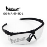 WST Shooting Glasses MA-69, Clear Visor – Black