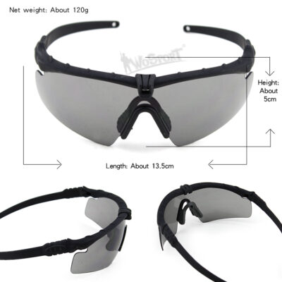 Shooting Safety Goggles MA-69, TAN, Clear WOSP144-TANCL asgbox.pl