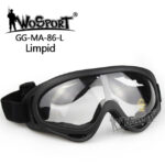 WST MA-86 Safety Goggles, Clear Visor – Black