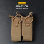 WST DPMP MOLLE Double Pistol Magazine Pouch – Coyote - obrazek 2