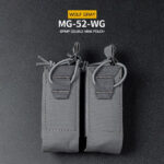 WST DPMP MOLLE Double Pistol Magazine Pouch – Grey - obrazek 2