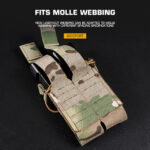 WST DPMP MOLLE Double Pistol Magazine Pouch – MC Black - obrazek 6