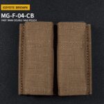 WST FAST Type 9mm Pistol Magazine MOLLE Double Pouch – Coyote