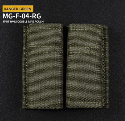 WST FAST Type 9mm Pistol Magazine MOLLE Double Pouch – Ranger Green