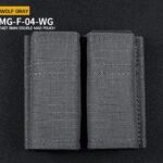 WST FAST Type 9mm Pistol Magazine MOLLE Double Pouch – Grey