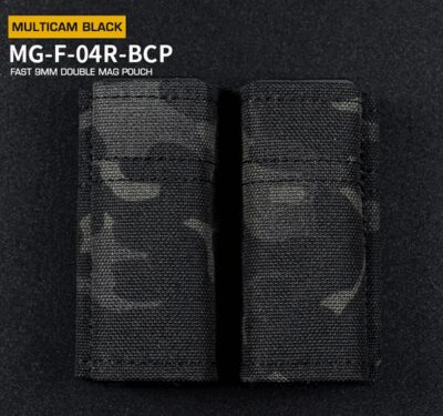 WST FAST Type 9mm Pistol Magazine MOLLE Double Pouch – MC Black